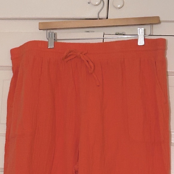 Hot Orange Pants Wide Leg Halloween Holiday Cotton Plus Size XXL Macy’s NEW - Picture 8 of 16